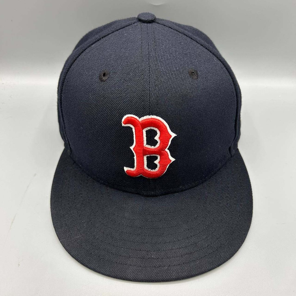 Boston Red Sox MLB Hat Men 7 Navy Blue 59Fifty New Era Fitted Cap